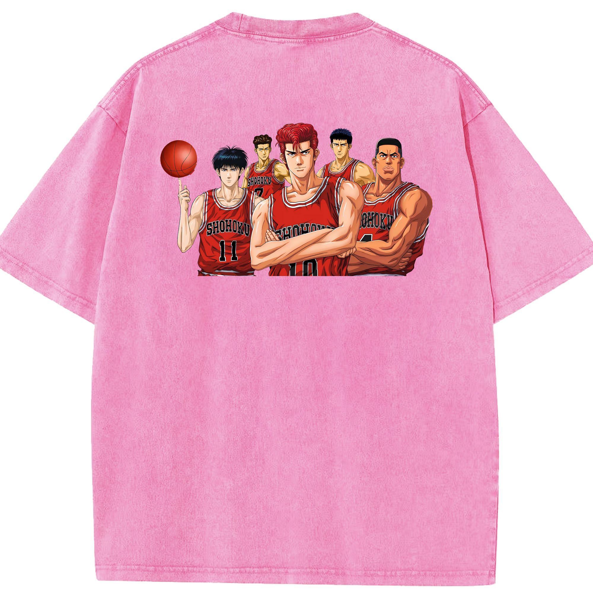 （画像用） SLAM DUNK／スラムダンク 綿100% ヴィンテージ風 半袖Tシャツ（背面プリント）